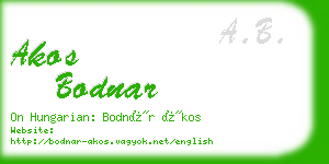 akos bodnar business card